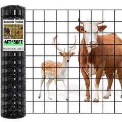 Gisafai Galvanized Welded Wire Fence 4 ft X 50 ft for Dog Chicken Hog Deer Go…