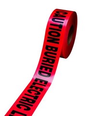 303 – CAUTION BURIED ELECTRIC LINE BELOW (Red) 3in x 300ft – (Pack of 1)