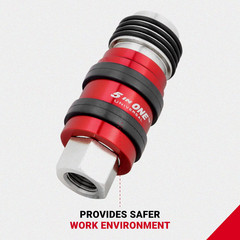 Milton 5 in ONE Universal Quick Connect Industrial Coupler, 1/4″ Female NPT, Air