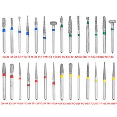 5pc/pack Dental FG Diamond Burs for High Speed Handpiece Friction Grip 1.6MM Bur