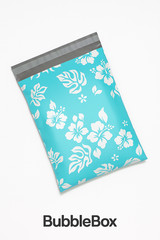 Hawaiian Teal Poly Mailers 10×13 Shipping Envelopes Cute Designer Bags Seal Self
