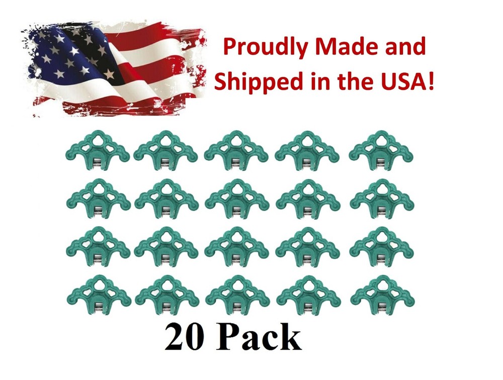 20 PLASTIC GREEN Roof Ice Guard Snow Guard Stops for Standing Seam Metal Roofing