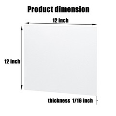 White ABS Plastic Sheet Heat Moldable Panel Board 1/16x12x12 Inch 4 PCS