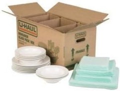 Dish Packing Kit – For Dishes and Glassware – Includes 1 Box, 1 Cell Divider …
