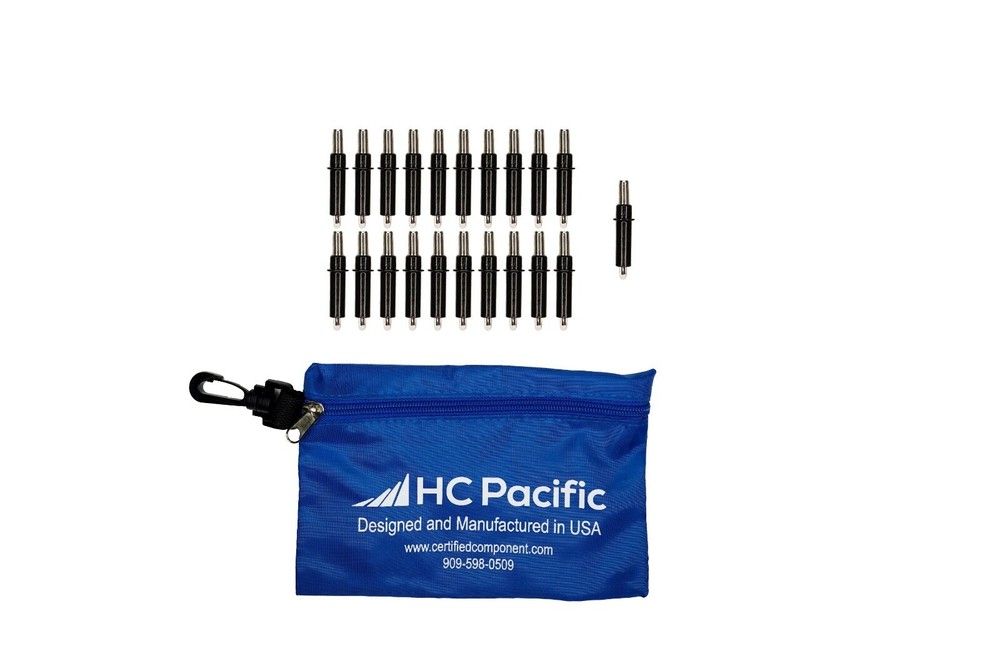 25 each C5/32 Cleco Fasteners & Pouch (Drill Size #21, Grip 0-1/4″) Made in USA