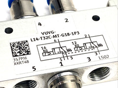Festo VUVG-L14-T32C-MT-G18-1P3 Air Solenoid Valve 2×3/2, VAVE-L1-1VR8-LP 574368