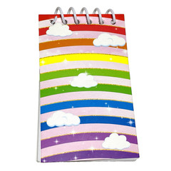 Mini Notepad Spiral Blank Pages Notes To Do Lists Clouds Stars Travel Pocket j