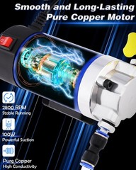 Oil Pump 12V 100W, Extractor for Engine Change, Blue, 12v
