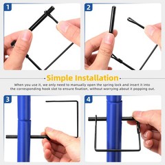 9pcs 4.5/6/8/10/11mm 3/16in 1/4in 5/16in 3/8in 27/64in Lynch Pins and Square …