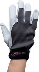 Wing Thumb with Reinforced Finger Protection Gloves, White/Black (1 Pair)