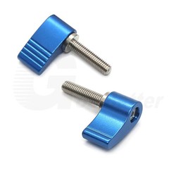 M6 Adjustable Clamping Thumb Screw Wing Knob Hand Lever Grip Bolt Al + Stainless