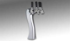 Perlick Panther Tower, 3 Faucet in Polished Chrome – Air Cooled, Vinservice