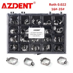 80 Pcs Dental Orthodontic Bands with Buccal Tube 1st Molar Roth 0.022 16#-35#