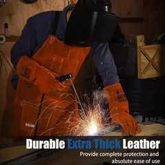 Flame-Resistant Leather Apron for Welders & Blacksmiths