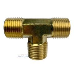 1/2″ x 1/2″ x 1/2″ NPT Male Equal Pipe Tee Brass 3 Way MNPT Fitting