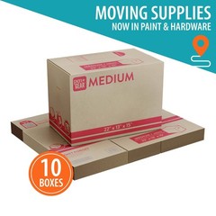 (10 pack) Medium Moving Boxes, 22 in. L x 13 in. W x 15 in. H, Kraft