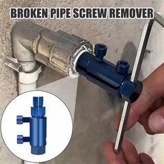 Pipe Thread Extractor compatible with wrenches due to its hexagonal design