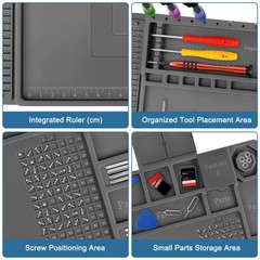 932°F Silicone Soldering Mat Heat-Resistant Magnetic Electronics PC Phone Repair