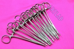 10 PC MOSQUITO HEMOSTAT FORCEPS 5″ CURVED STAINLESS STEEL SURGICAL MEDICAL