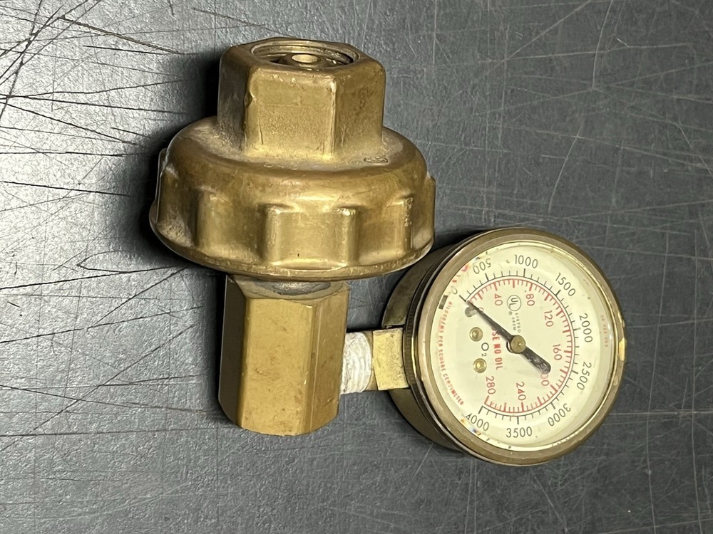 Brass Pressure Gauge 0-4000 PSI And 0-280 KSC Made In USA