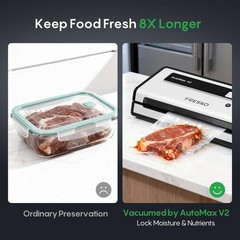 FRESKO Vacuum Sealer Machine with Automatic Bag Detection, Double Heat Seal/kit