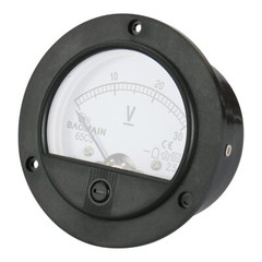 Dc 30v Round Voltmeter Voltage Meter 65c5 Gauge Analog Panel Class 2.5 Ce