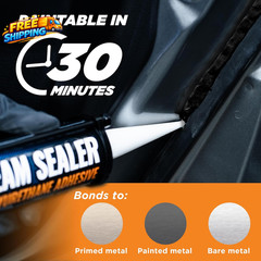 [Black] 2 Pack Professional Automotive Seam Sealer, Paintable Quick-Set Polyuret