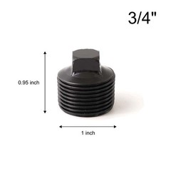 Pipe Blanking Plug Square Head Male Tube End Cap Black Zinc 1/8″ 1/4″ 3/8″ – 2″