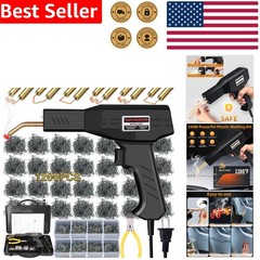 Plastic Welder Kit: 1200 Staples, Hot Stapler, Bumper Repair, LED Light, DIY …