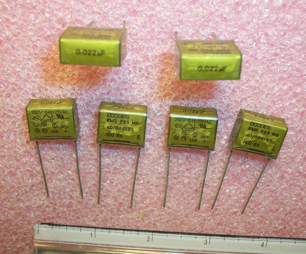 QTY (50) .022uf 250V Y2 SUPPRESSION METALLIZED PAPER CAPACITORS PME265MB522M