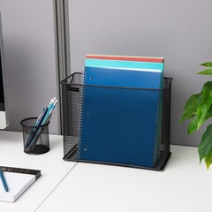 Vertical File Storage Desktop Organizer Hanging Files Office Metal Mesh 12.25″l