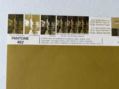 Pantone Vintage Poster [Gray, Yellow, Ocher] Uncoated Sheet by Leteraset
