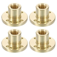 4 Pcs Tr10x2 Screw Brass Nut (2mm Pitch, 1 Start, 2mm )