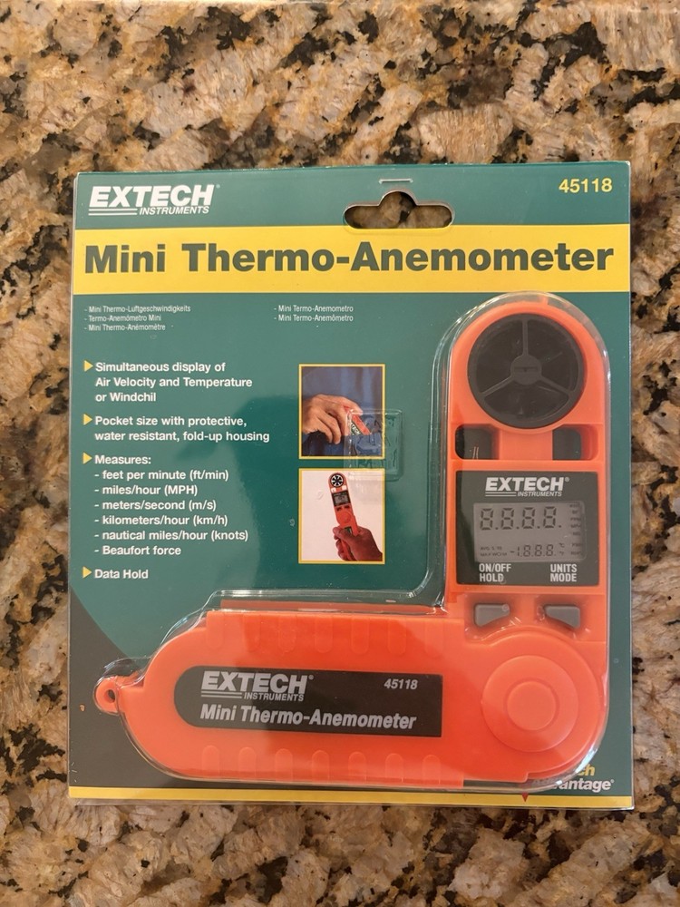Extech Mini Waterproof Thermo Anemometer – NEW