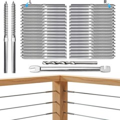 Swage Lag Screws for Cable Railing – 80 Pack T316 Stainless Steel Left and Right