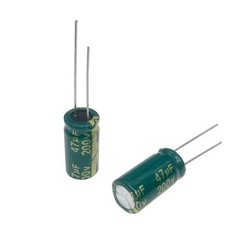 10pcs 200V 47uF 10x20mm High Frequency Aluminum Electrolytic Capacitor TV LCD