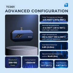 Thermal Camera for Android ONLY TOPDON TC001 256×192 IR High Resolution US Stock
