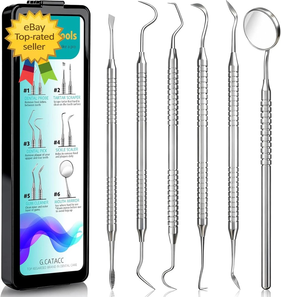 Dental Tools Dental Pick for Teeth Cleaning, Stainless Steel Hygiene Kit