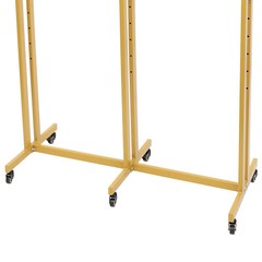 Modern Gold Clothing Display Rack Stand Retail Rolling Garment Hanger w/Wheels