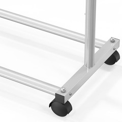 Stylish Rolling Clothing Rack – Adjustable Width from 30″ to 47″, Holds 100 lbs