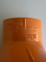 Spears FlameGuard 4201 Tee 2 1/2 x 2 1/2x 2-1/2 in Socket CPVC UL FM