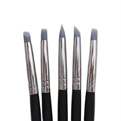 5 Pcs/Set Composite Dental Resin Silicone Veneer Cement Porcelain Brush Pen