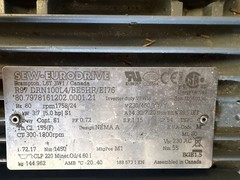 SEW-Eurodrive R97 Gearmotor – 5 HP – 24 RPM – 72.17:1 Ratio – 230/460V 3PH