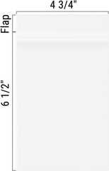 Golden State Art, 100 Pack Clear Bags for Mats, 4-3/4 x 6-1/2,