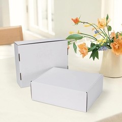Versatile White Corrugated Cardboard Boxes 12x10x4 – Eco-Friendly 15-Pack