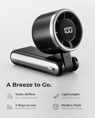 Portable Handheld Turbo Fan – 5 Gear High Speed 4000mAh Rechargeable Mini Person