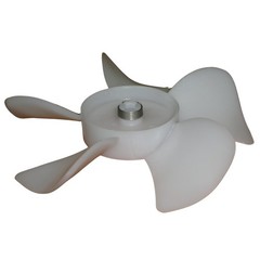 Appli Parts APFB-445 4 in Plastic Fan Blade CCW 3/16 in Shaft, 5 Blades fits Mot