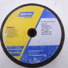 Norton 6″ x 4-3/4″ x 2″ T x 5/8-11 Thread Type 11 Flaring Cup Wheel Grinding