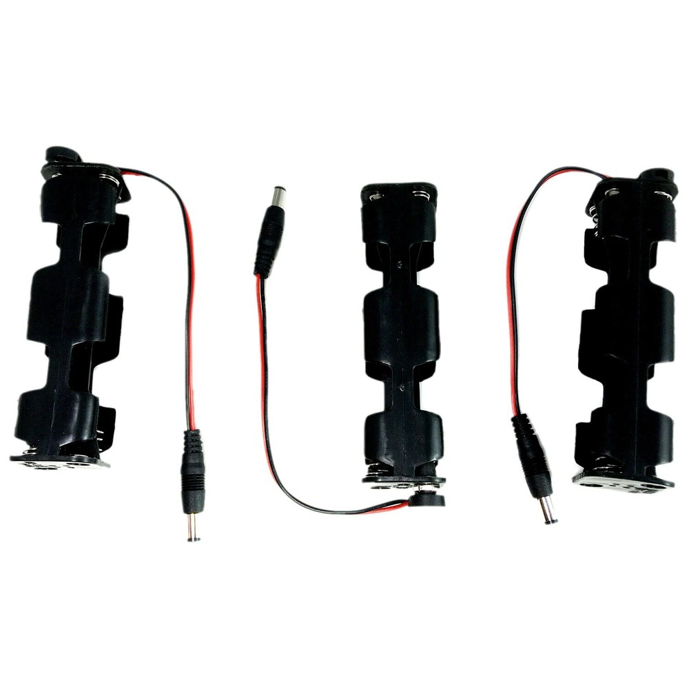 3 pack 8 AA battery holder 12 volt DC output DC barrel connector