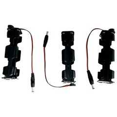 3 pack 8 AA battery holder 12 volt DC output DC barrel connector